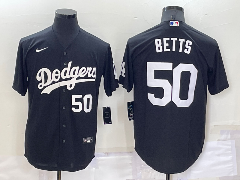 Men's Los Angeles Dodgers #50 Mookie Betts Black Cool Base Stitched Jersey Men's Los Angeles Dodgers #50 Mookie Betts Black Cool Base Stitched Jersey